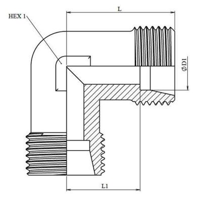 Hydraulikverschraubung Winkel W CEL Baureihe L metrisch >> Größe wählbar