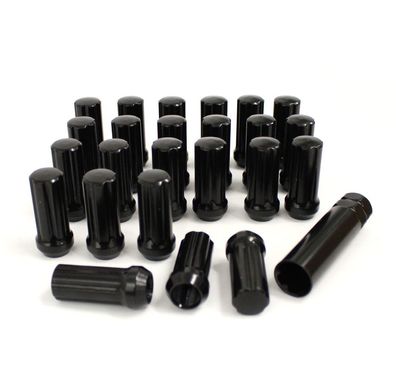 14x1.5 Radmuttern Kit black 24 Stück