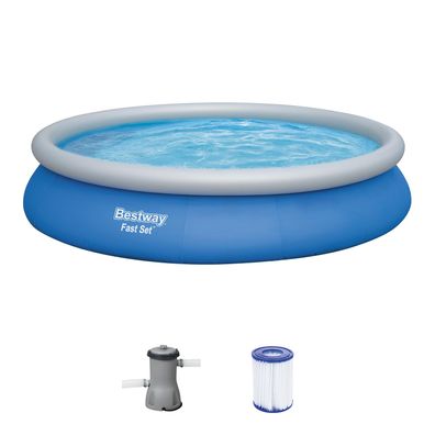 Fast Set™ Aufstellpool-Set mit Filterpumpe Ø 457 x 84 cm, blau, rund