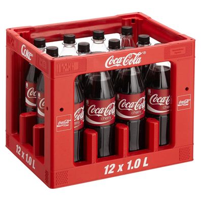 Coca-Cola Cherry, 12er Pack, Mehrweg (12 x 1 l)