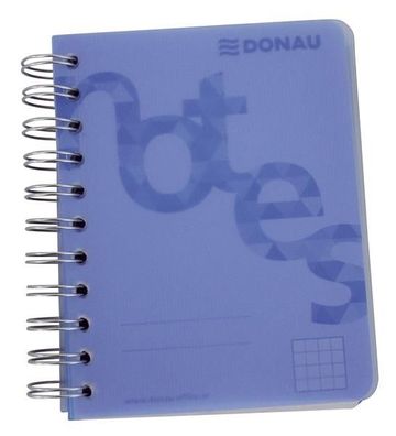 3x DONAU 7527201-10 Collegeblock PP Cover A6 kariert blau