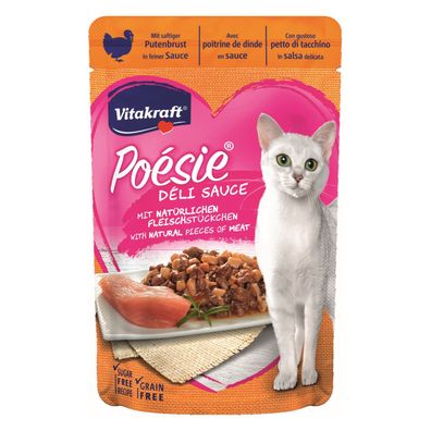 Vitakraft Katzenfutter Poesie DeliSauce, Putenbrust - 23 Beutel