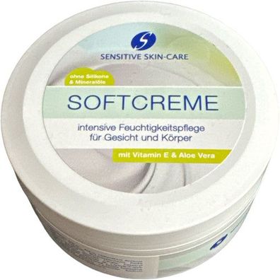 Sensitive Skin-Care Softcreme mit Vitamin E Aloe Vera 250ml