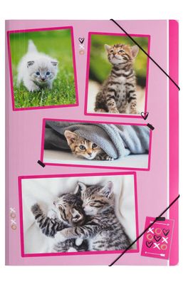 Pagna® 21717-15 Gummizugmappe xoxo Cats - A4, 3 Einschlagklappen, PP