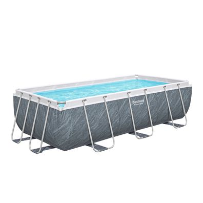 Power Steel™ Solo Pool ohne Zubehör 404 x 201 x 100 cm, Marmor-Optik (Schiefergrau