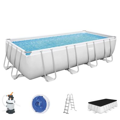 Power Steel™ Frame Pool Komplett-Set mit Sandfilteranlage 488 x 244 x 122 cm,