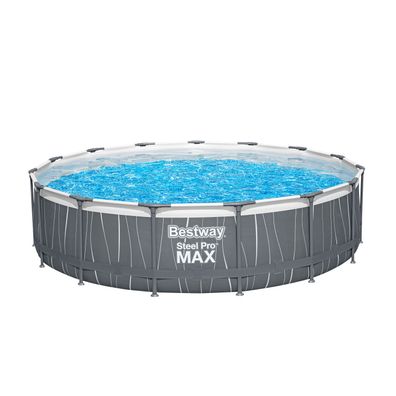 Steel Pro MAX™ Solo Pool ohne Zubehör Ø 457 x 107 cm, LED-Design, rund