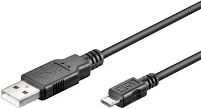 Goobay 93918 USB 2.0 Hi-Speed Kabel, Schwarz, 1 m - USB 2.0-Stecker (Typ A) > USB