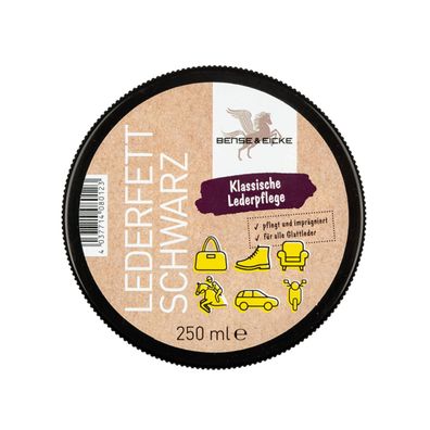 B & E Lederfett schwarz - 250 ml