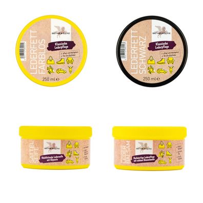 B & E Lederpflege-Set - 4x 250ml