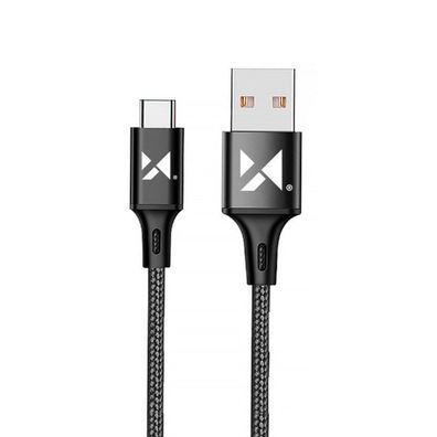 Wozinsky Ladekabel Schnellladekabel USB - USB Typ C 2,4A 1m Schwarz (WUC-C1B)