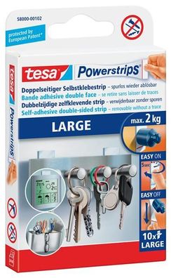 2x tesa 58000-00102-10 tesa Powerstrips large für Objekte bis zu zwei Kilogramm