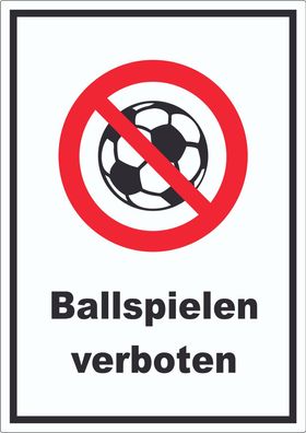 Ballspielen verboten Aufkleber