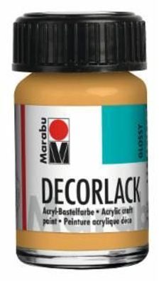 Marabu 1130 39 784 Decorlack Acryl, Metallic-Gold 15 ml