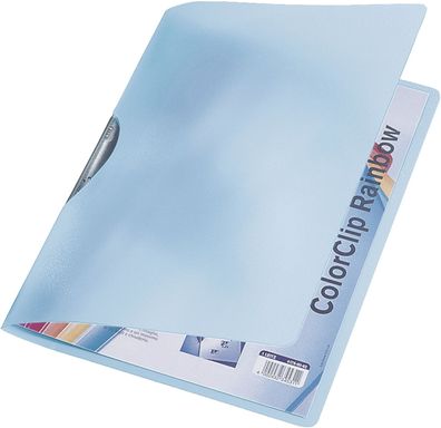 Leitz 41760030 Klemmmappe ColorClip Rainbow A4 PP hellblau