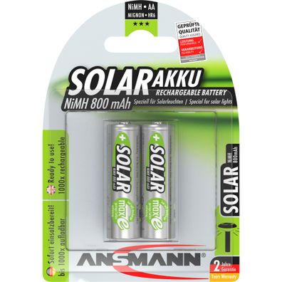 Ansmann 5035513 1x2 Ansmann maxE NiMH Akku Mignon AA 800 mAh SOLAR 5035513