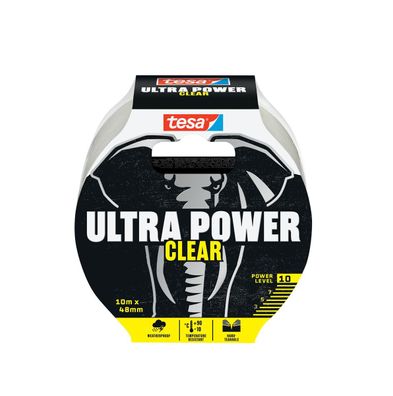 tesa® 56496-00000-00 Gewebeband Reparaturband Ultra Power Clear - 10 m x 48 mm,