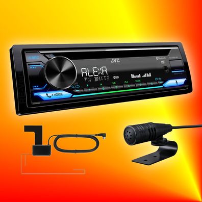 JVC KD-DB912BT CD DAB+ Autoradio DAB-Antenne Mikrofon Bluetooth Alexa VarioColor