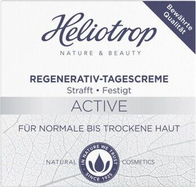 Heliotrop 6x Active Regenerativ- Tagescreme, spendet intensiv Feuchtigkeit, milde