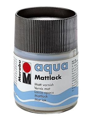 6x Marabu 1136 05 000 aqua-Mattlack, 50 ml