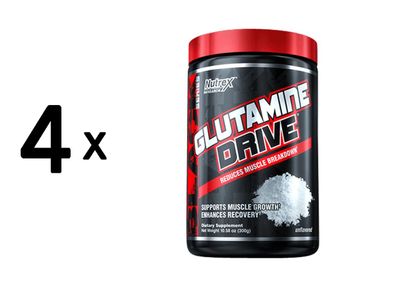 4 x Nutrex Research Glutamine Drive (300g)