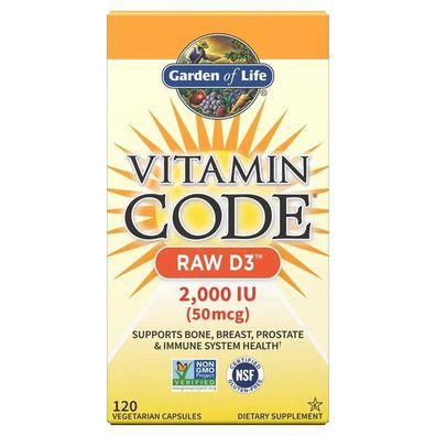 Vitamin Code RAW D3, 2000 IU - 120 vcaps