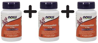 3 x Astaxanthin, 4mg - 60 veggie softgels