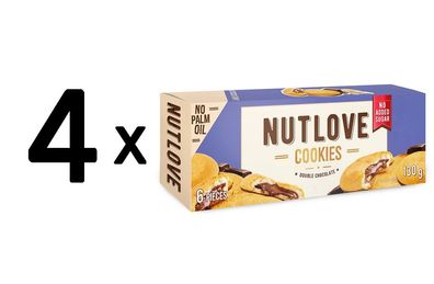 4 x Nutlove Cookies, Double Chocolate - 6 cookies