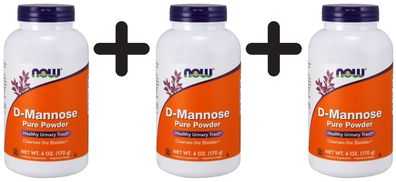 3 x D-Mannose, Pure Powder - 170g