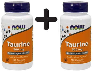 2 x Taurine, 500mg - 100 vcaps