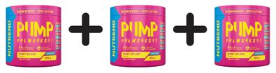 3 x Pump Pre-Workout, Berry Splash - 225g