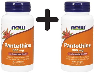 2 x Pantethine, 300mg - 60 softgels