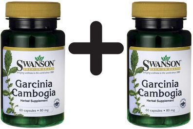 2 x Garcinia Cambogia 5:1 Extract, 80mg - 60 caps