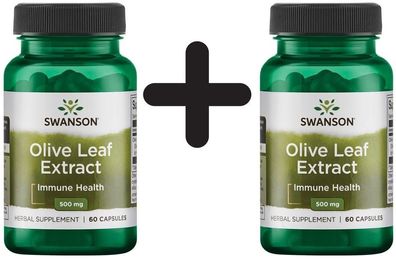 2 x Olive Leaf Extract, 500mg - 60 caps