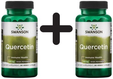 2 x Quercetin, 475mg High Potency - 60 vcaps