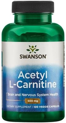 Acetyl L-Carnitine, 500mg - 100 vcaps