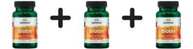 3 x Biotin, 5000mcg - 30 caps