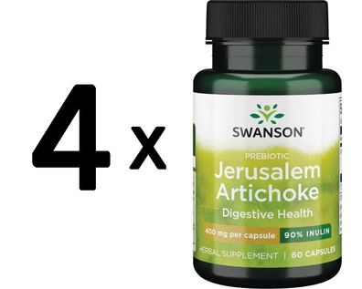 4 x Full Spectrum Jerusalem Artichoke, 400mg - 60 caps