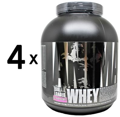 4 x Animal Whey, Strawberry - 2300g