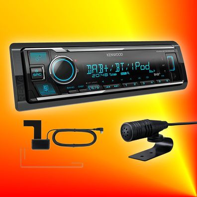 Kenwood KMM-BT505 DAB+ Autoradio Antenne Bluetooth Freisprechfunktion VarioColor