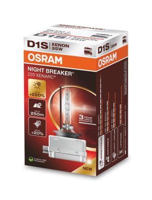 OSRAM D1S 35W XENARC® NIGHT Breaker® LASER + 220% 3 Jahre Garantie* 1 St