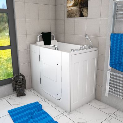 Sitzwanne Whirlpool Badewanne mit Tür S08WP-TH-A-L 68x110cm