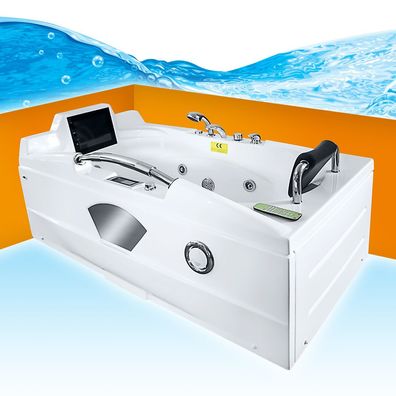 Whirlpool Vollausstattung Pool Badewanne Wanne mit TV T42R-ALL 92x171cm