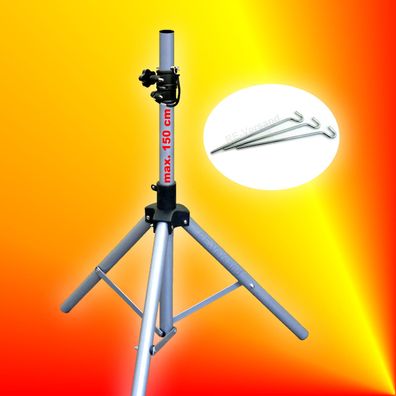 Dreibein-Stativ für Sat-Spiegel bis 80 cm | Camping Balkon Garten Tripod Ständer