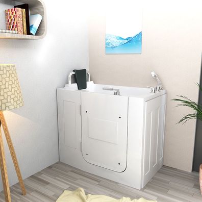 Sitzbadewanne Senioren Wanne Sitzwanne mit Tür S08-A-L 68x110cm