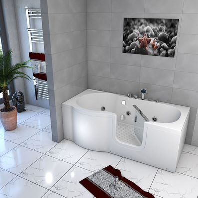 Seniorenwanne mit Tür Whirlpool S12-WP-R Badewanne 85x170cm