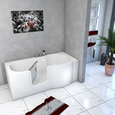 Seniorenwanne mit Tür S12-L-ALL Badewanne 170x85cm