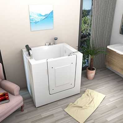 Sitzbadewanne Senioren Sitzwanne mit Tür S02-TH-B-L 100x78cm