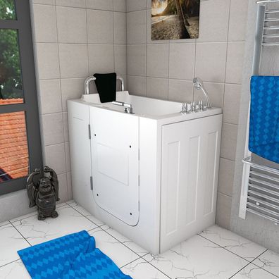 Sitzbadewanne Senioren Wanne Sitzwanne mit Tür S08-TH-A-L 68x110cm