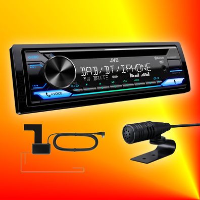 JVC KD-DB922BT CD DAB+ Autoradio DAB-Antenne Mikrofon Bluetooth Alexa VarioColor